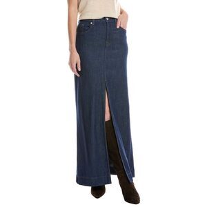 7 For All Mankind Womens  Long Skirt, Blue
